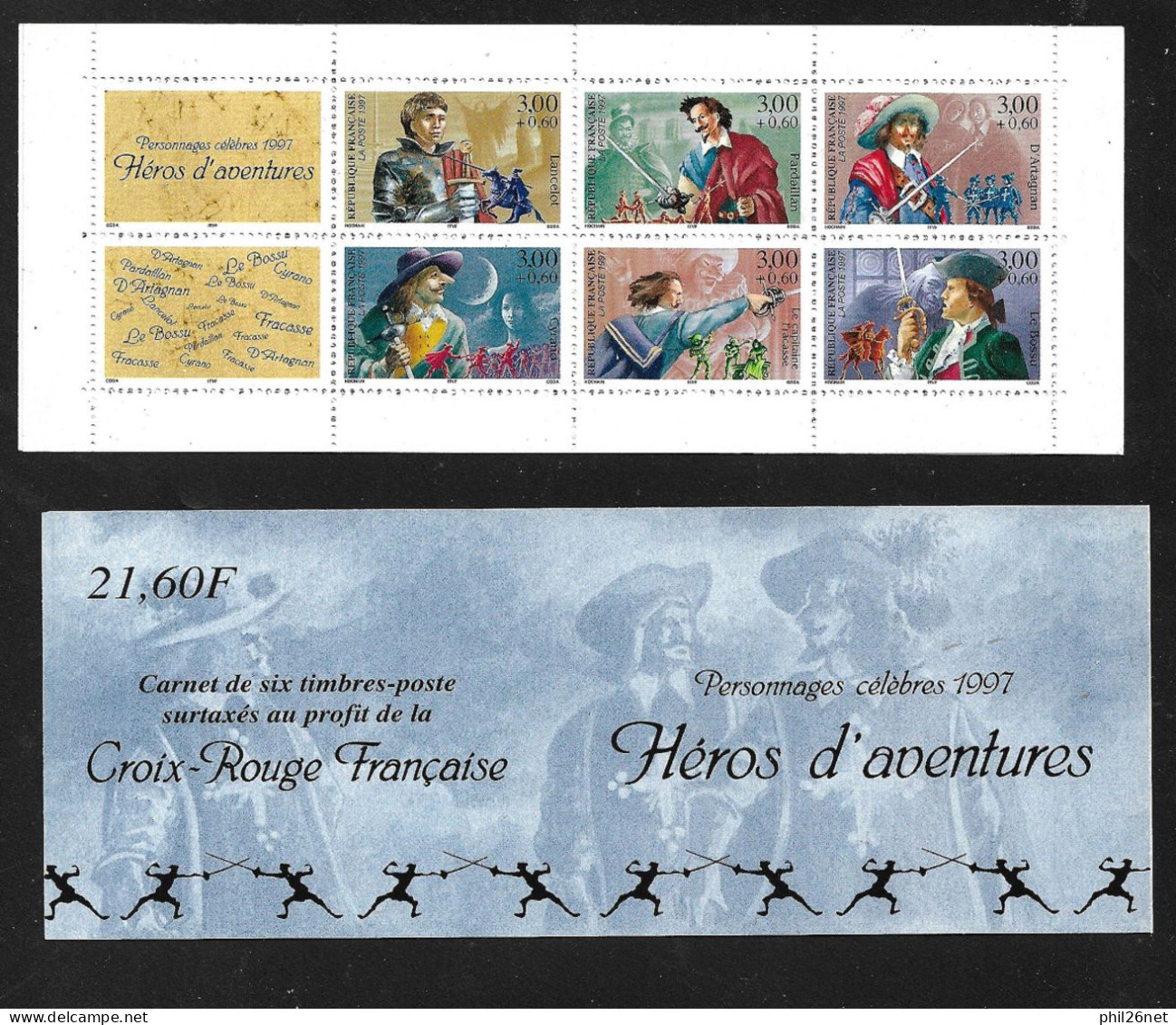 Carnet BC 3121 Personnages Héros D'aventures Neufs * *   TB Jamais Plié    Voir Scans  Au  Prix De La Poste En 1997 ! ! - Bekende Personen