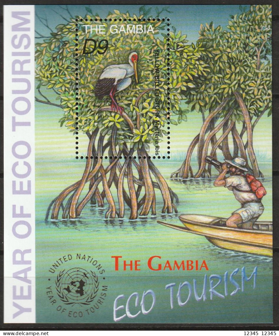 Gambia 2002, Postfris MNH, Birds, Eco Tourism - Gambie (1965-...)