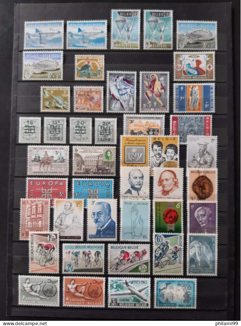 BELGIUM 1959-1966 MNH** 3 SCANS Incl. Parachutists And Folklore Sets - Collections