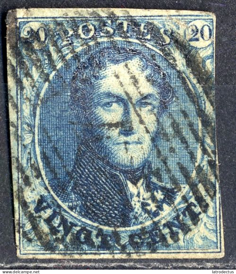 1849 - Nr 4 - Vingt Cents (°) Dun Papier - 1849-1850 Medallions (3/5)