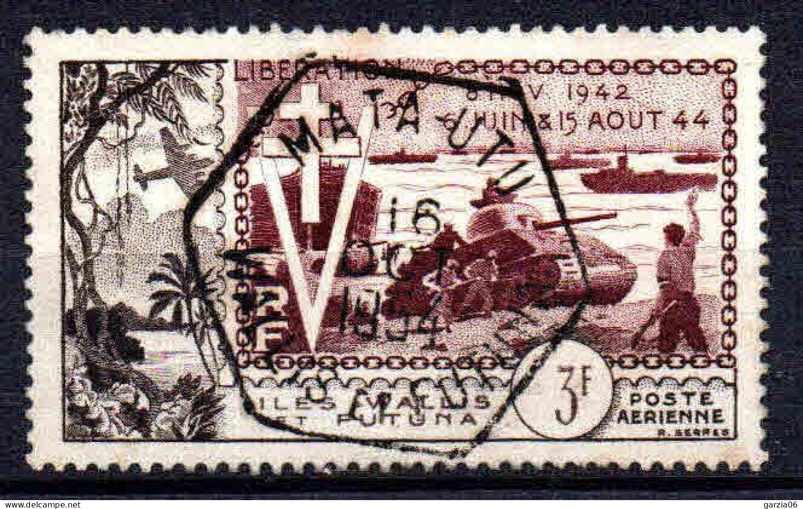 Wallis Et Futuna  - 1954  -  Anniversaire De La Libération  - PA 14 - Oblit - Used - Gebraucht