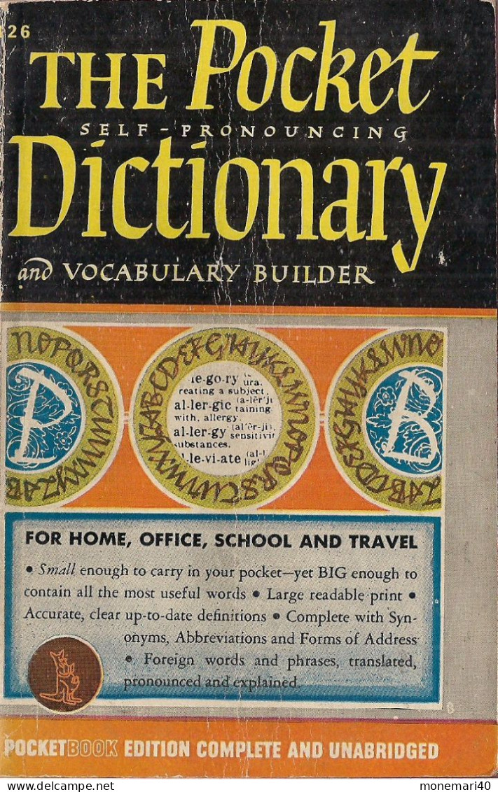 THE POCKET DICTIONARY AND VOCABULARY BUILDER - SELF-PRONOUNCING - 1945. - Sonstige & Ohne Zuordnung