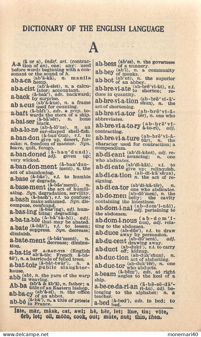 THE POCKET DICTIONARY AND VOCABULARY BUILDER - SELF-PRONOUNCING - 1945. - Other & Unclassified