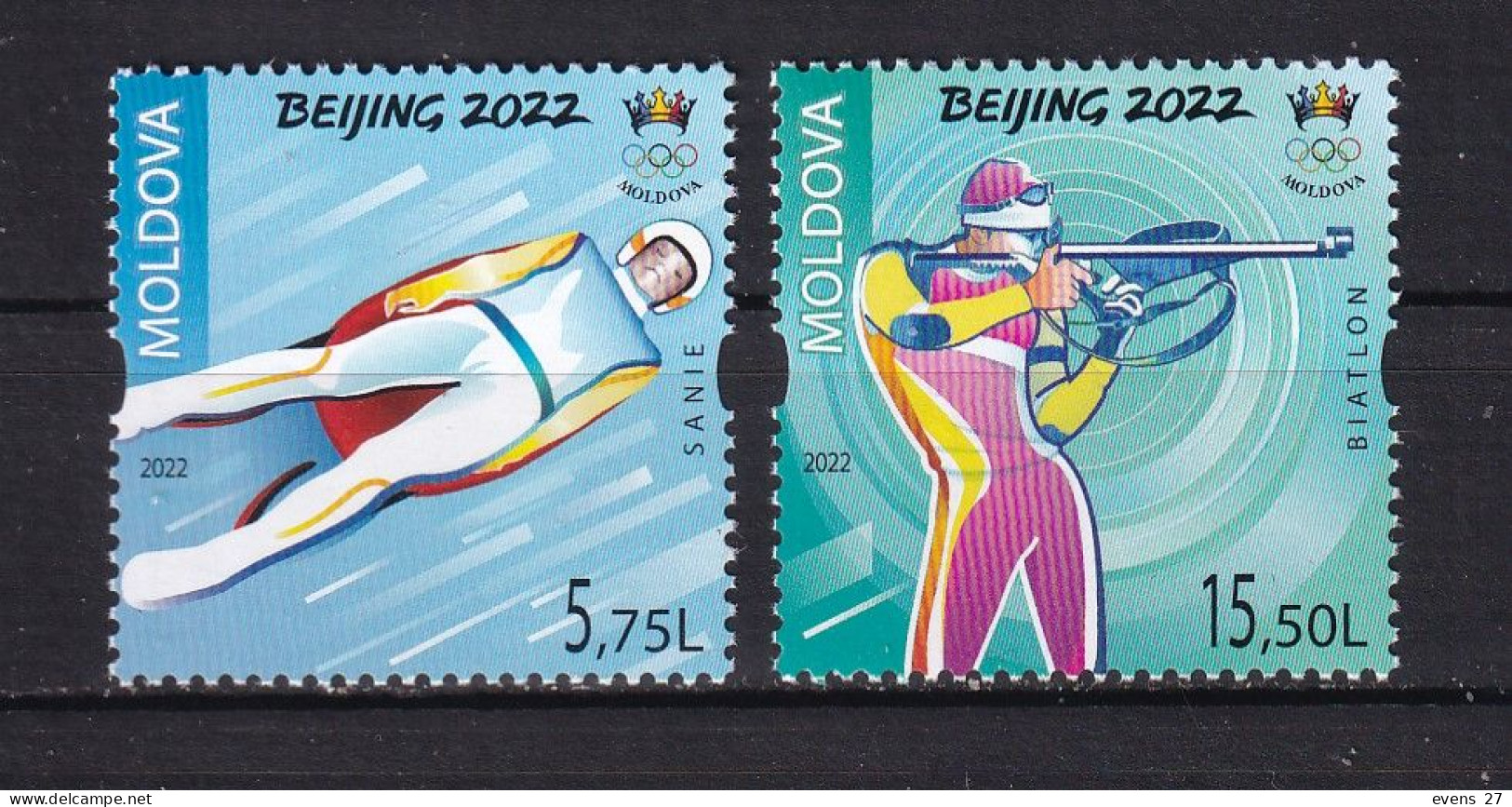 MOLDOVA-2022-OLYMPICS-BEIJING-MNH.. - Invierno 2022 : Pekín