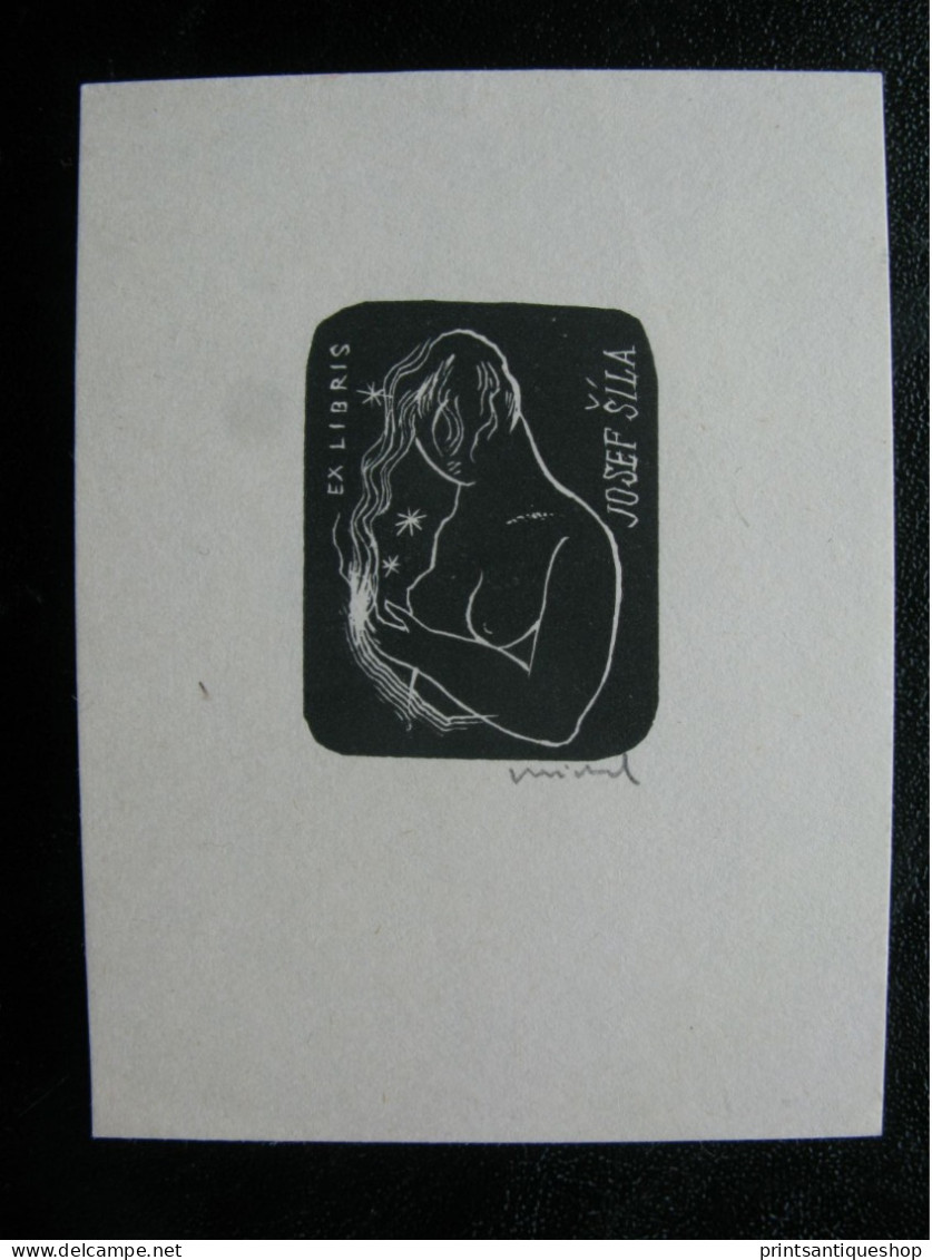 Lot 5x erotisches Exlibris bookplate erotic nude  Ex libris etching print Ratislav Michal *1936 Czech