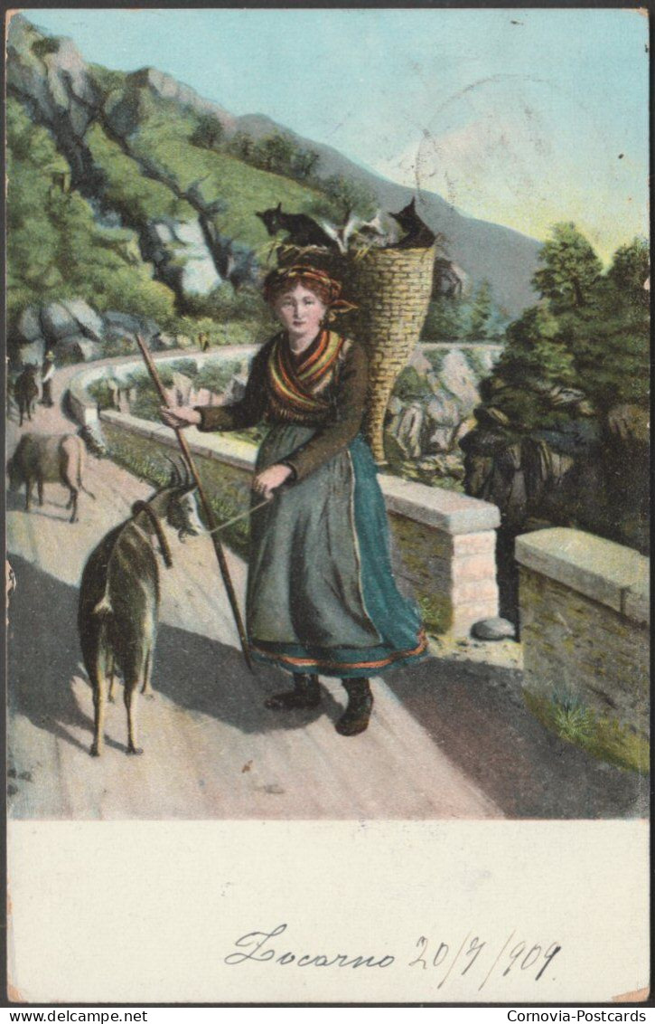 Costume Valle Maggia, Ticino, 1909 - Künzli Cartolina - Maggia