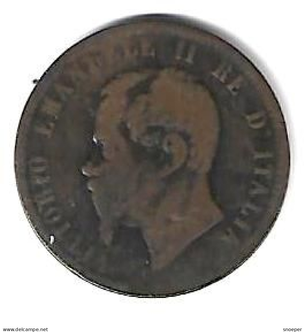 *Italy  10 Centesimi 1862 M Km 11.1 - 1861-1878 : Victor Emmanuel II.