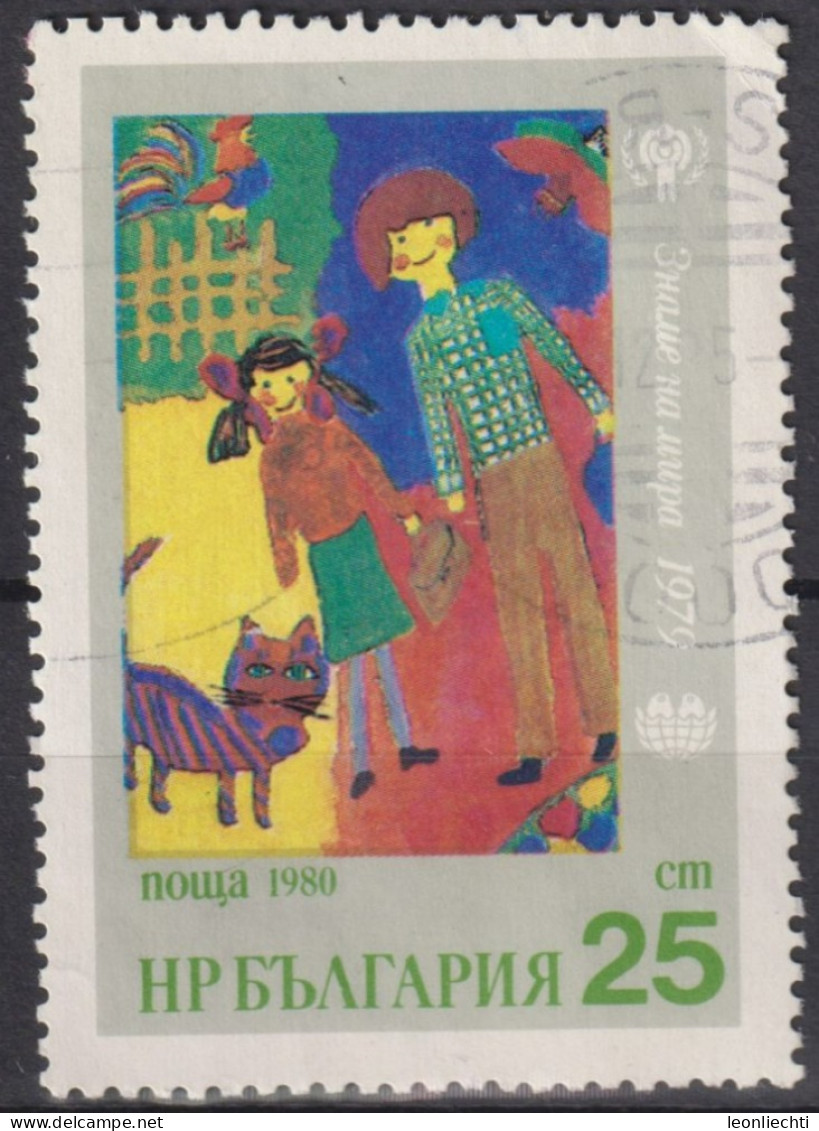 1980 Bulgarien ° Mi:BG 2925, Sn:BG 2712,Yt:BG 2572,"Going To School", International Children's Assembly "Banner Of Peace - Oblitérés