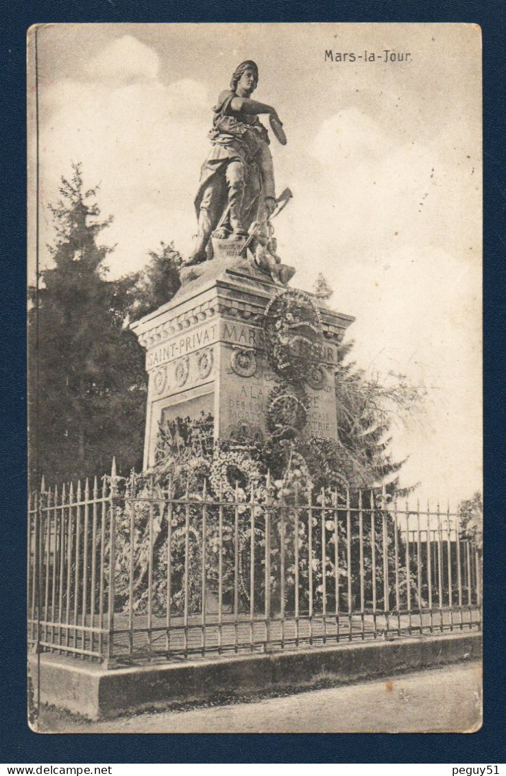 54. Mars-la-Tour. Monument Aux Morts De 1870 ( F. Bogino- 1875). Feldpostamt Des XII. Reserve Korps.  Avril 1915 - Jarny