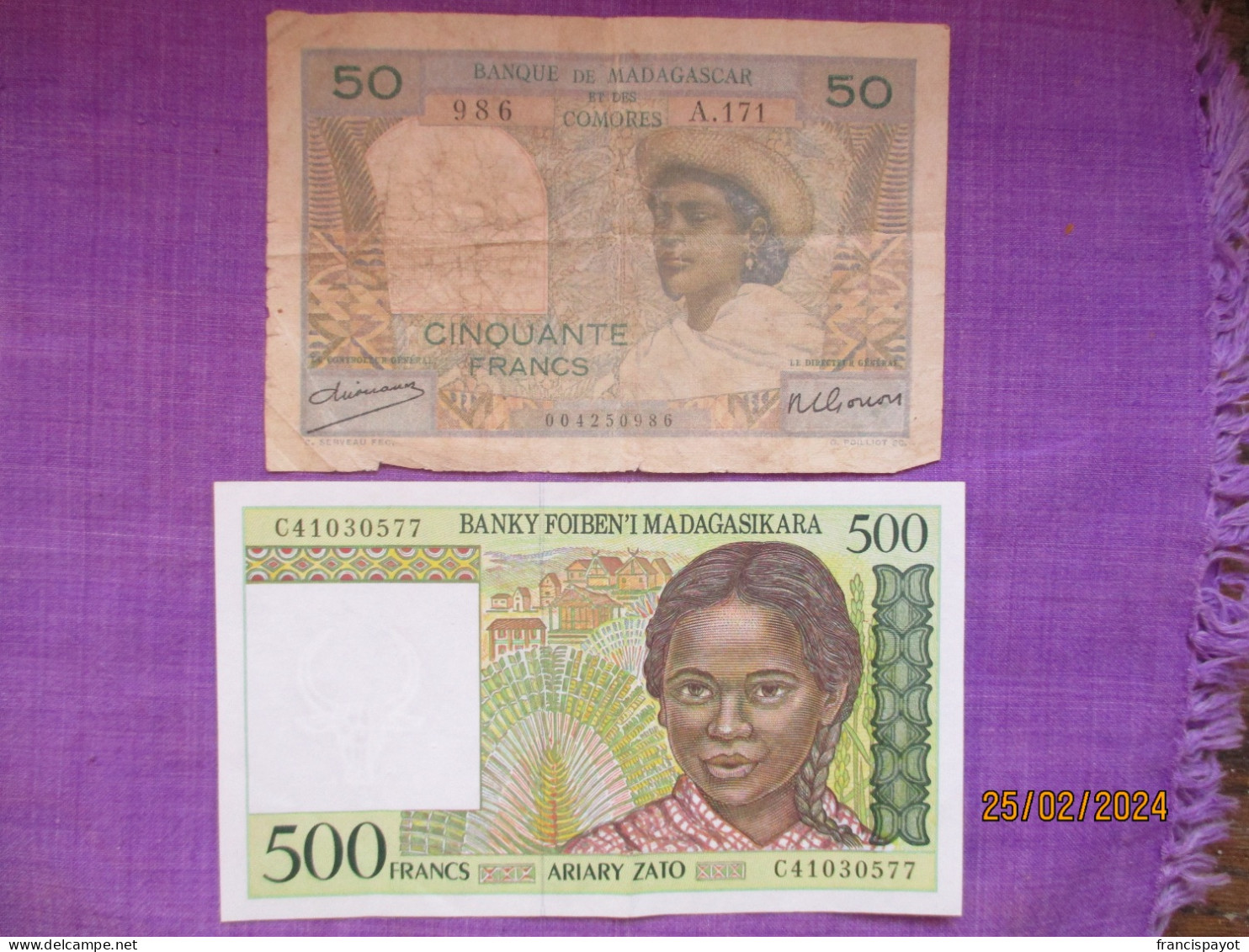 Madagascar: 4 Billets De Banque 1946 - 1998 - Madagascar