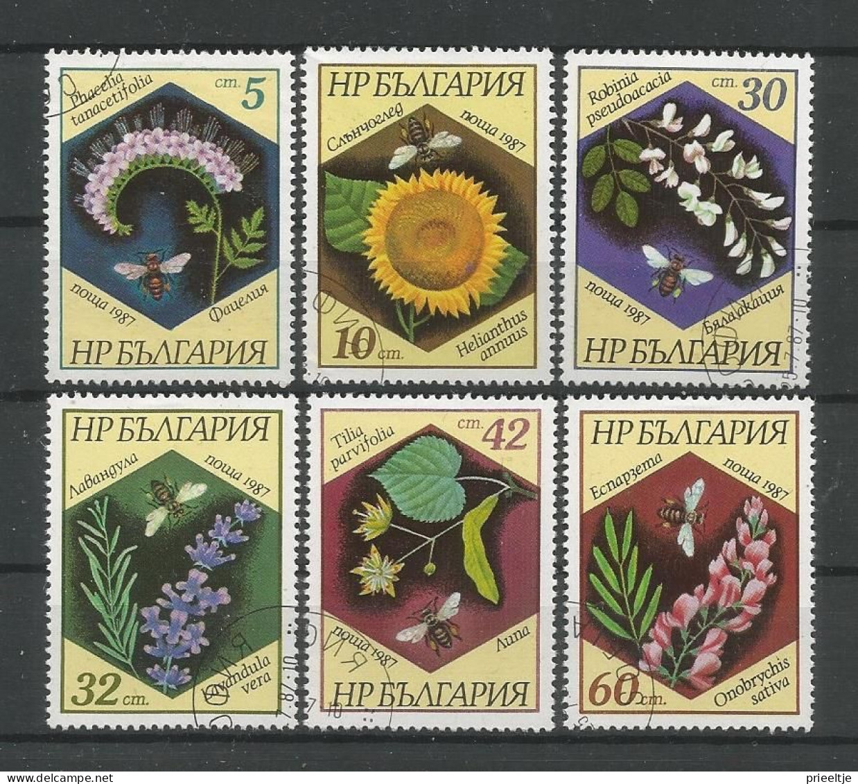 Bulgaria 1987 Flowers  Y.T. 3103/3108 (0) - Gebraucht