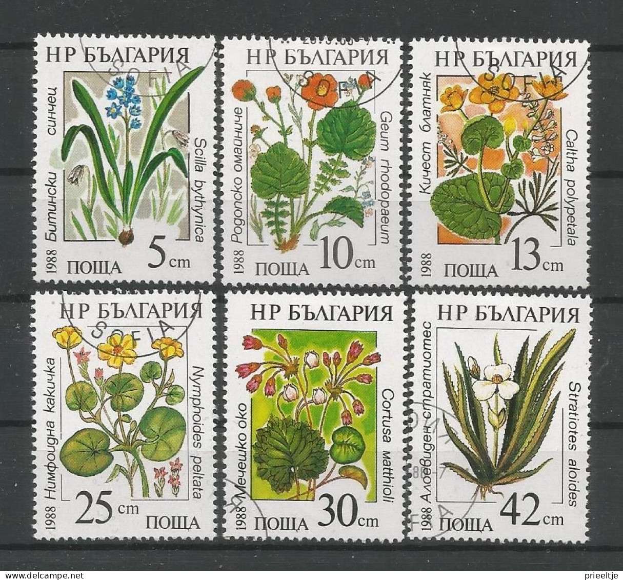 Bulgaria 1988 Flowers Y.T. 3140/3145 (0) - Gebraucht