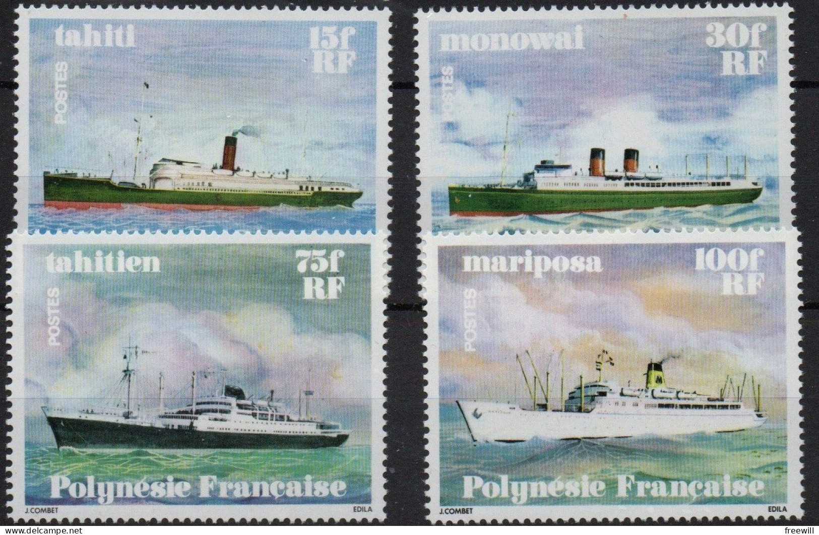 Polynésie Française Bateaux, Boats , 1978 XXX - Ungebraucht