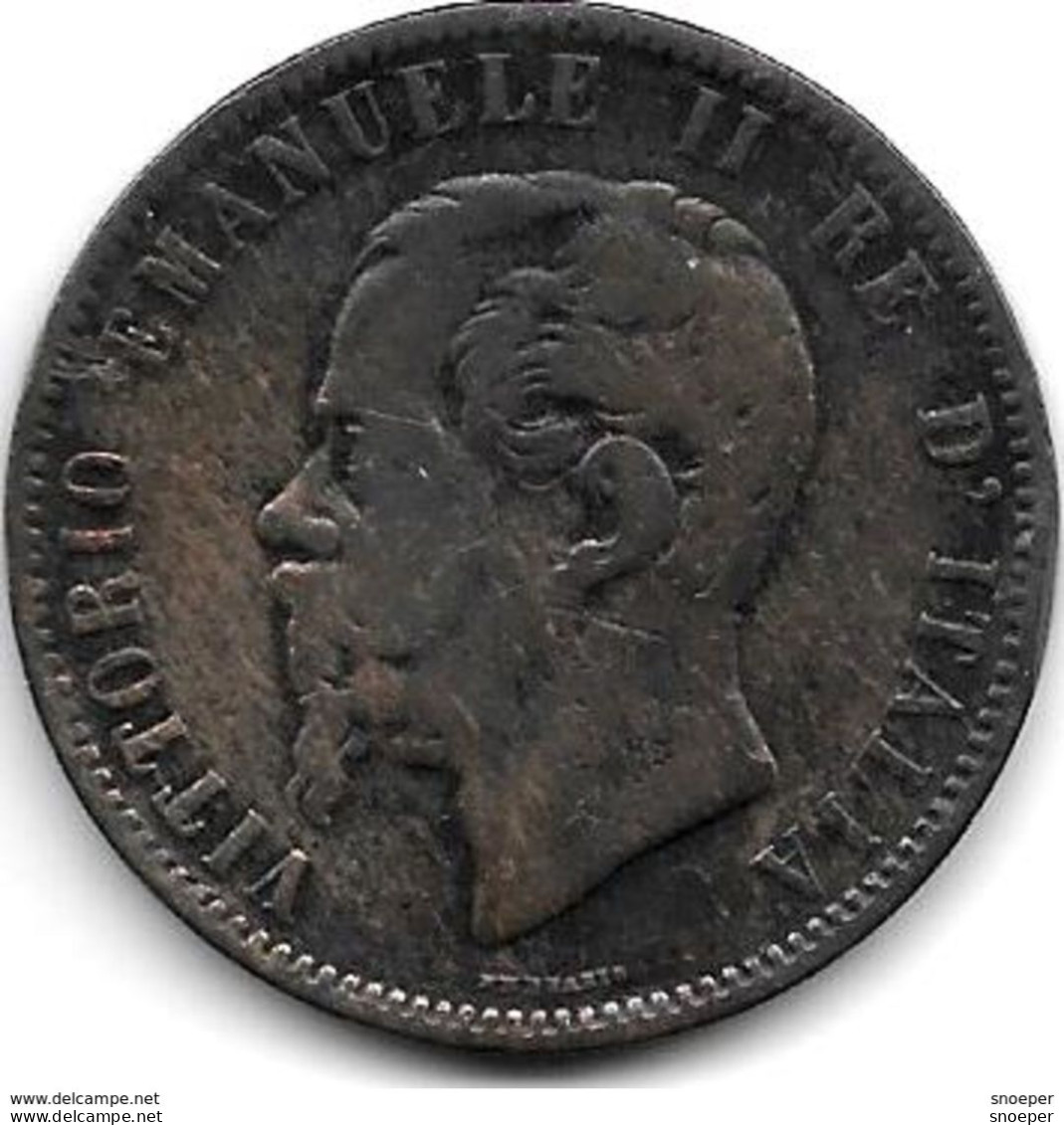 Italy  10 Centesimi 1867 H Km 11.3 - 1861-1878 : Victor Emmanuel II