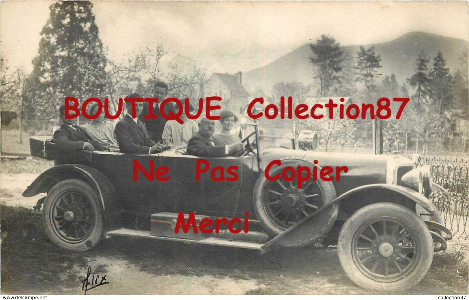 VOITURE AUTOMOBILE -- > PANHARD TORPEDO Type X 31 De 1920-1922 - Photographe ALIX  Lourdes 65 Haute Pyrennés - CAR - PKW