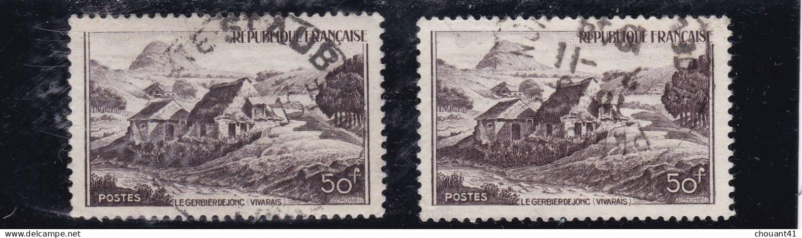 Yt 843 A Mont Gerbier Du Jonc Brun Noir à Normal - Used Stamps