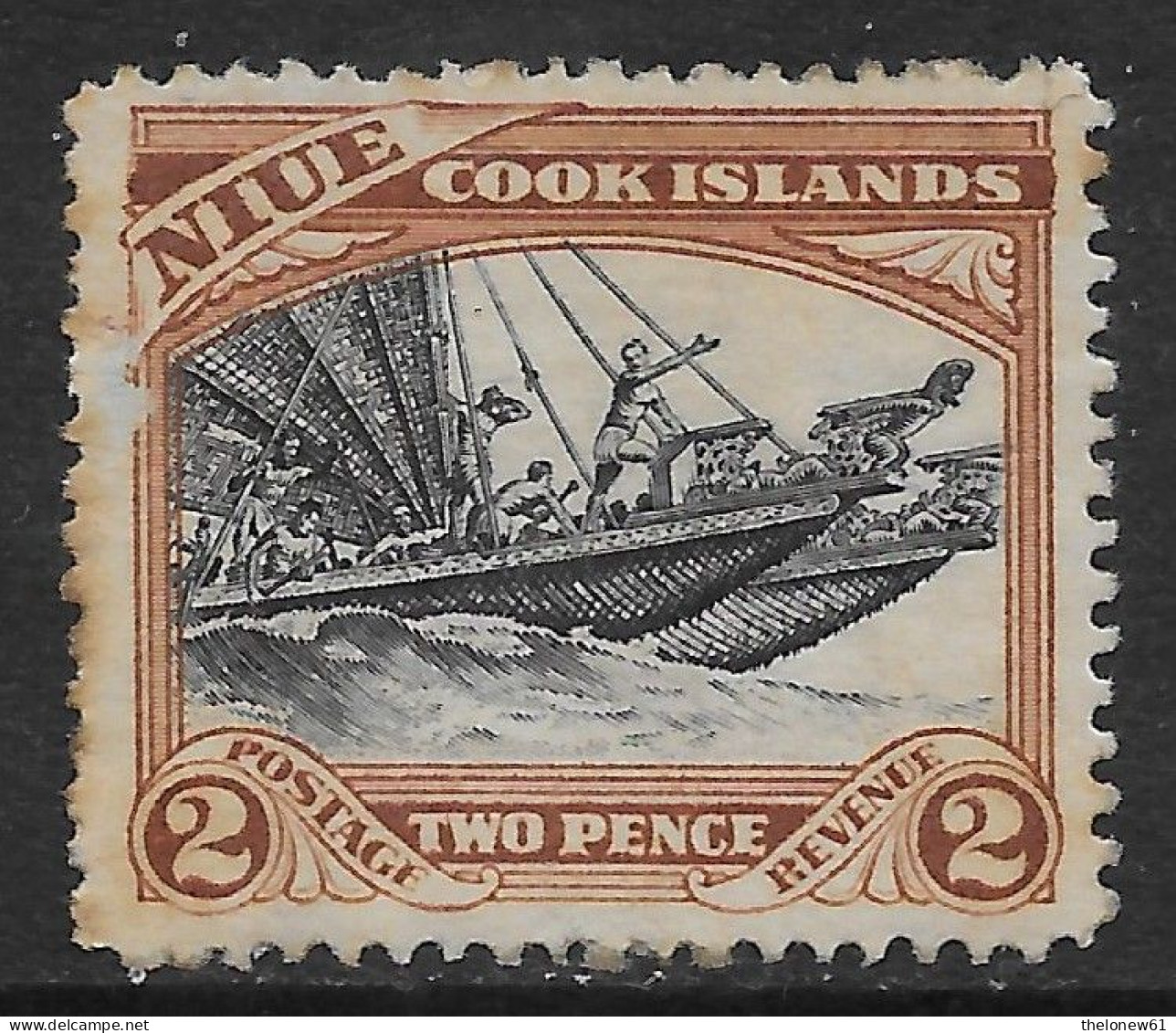 Niue Cook Islands British Colonies 1932-1944 Definitives 2P Mi N.40 MH * - Niue