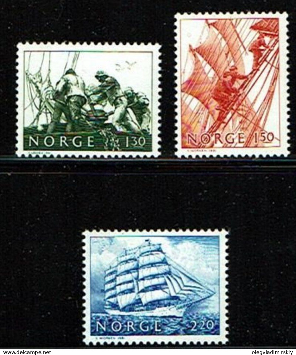 Norway Norge 1981 Sailing Ships Set Of 3 Stamps MNH - Unused Stamps