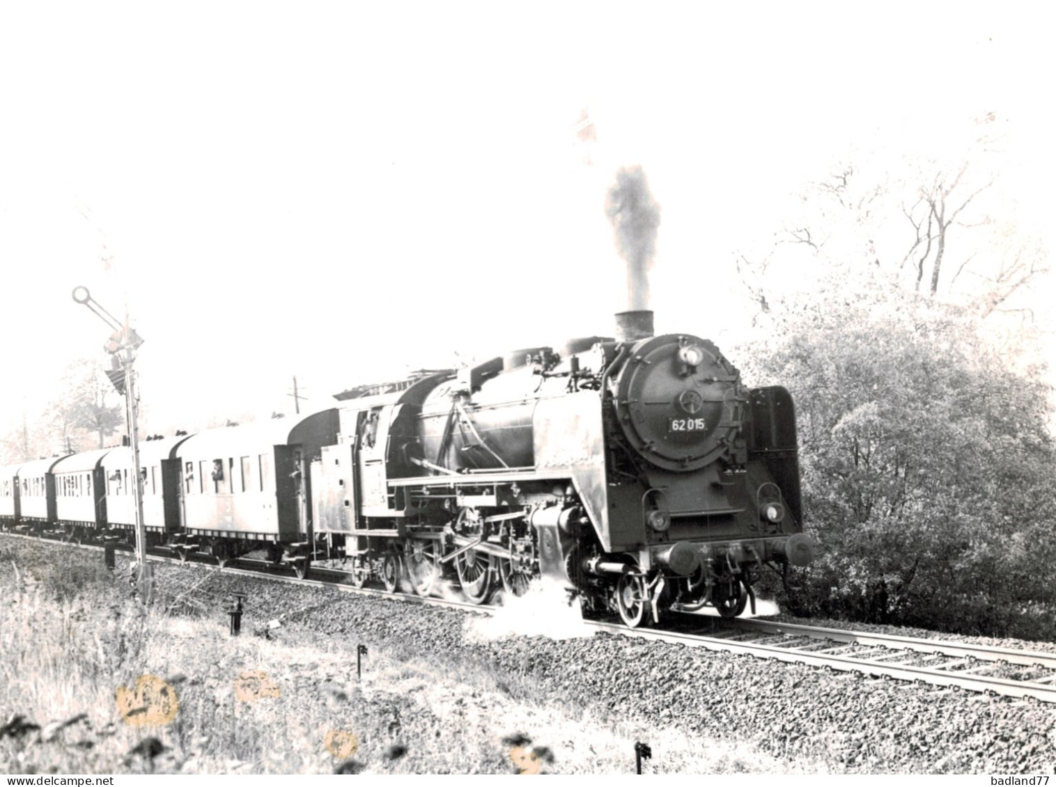 Locomotive Allemande - DB Dampflokomotive - 62 015 Sdf. Bei Walldorf/thuringe  9-76 - Spoorweg