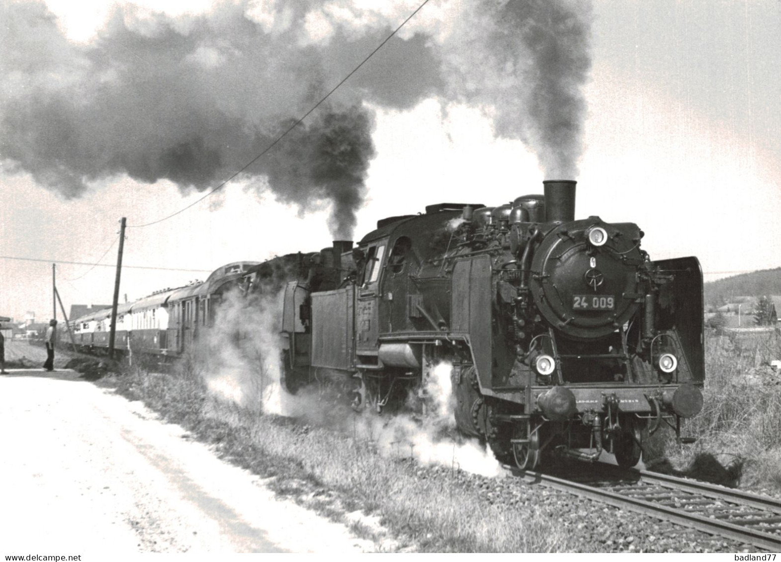 Locomotive Allemande - DB Dampflokomotive - 24 009 U. 083 Mit Den FEK Rheingoldzug Bei Lengerich (TWEB)  4-80 - H.Palmer - Chemin De Fer