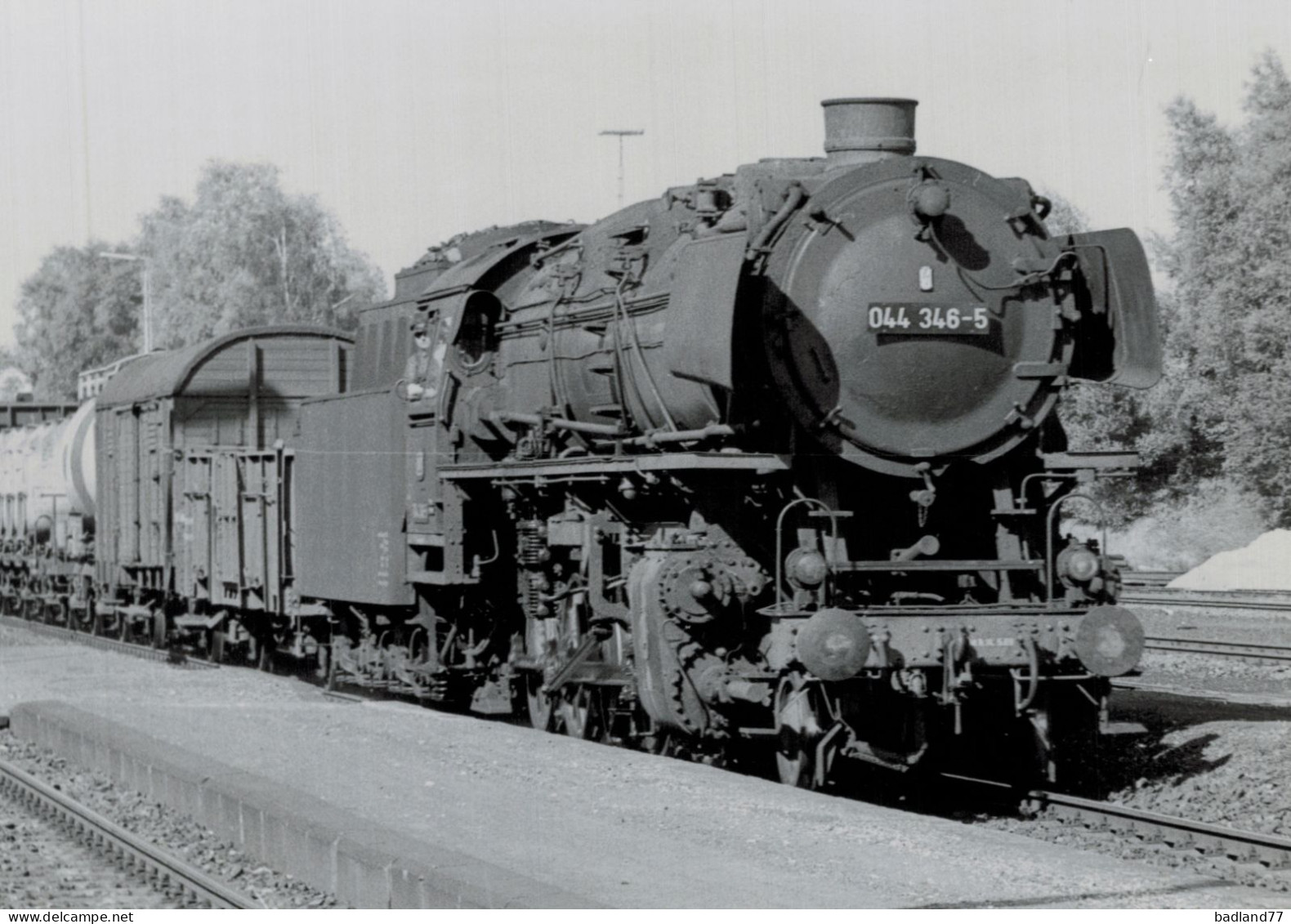Locomotive Allemande - DB Dampflokomotive - 044 346   Bf. Schnabelwaid  07-69  - H.Kühn - Spoorweg