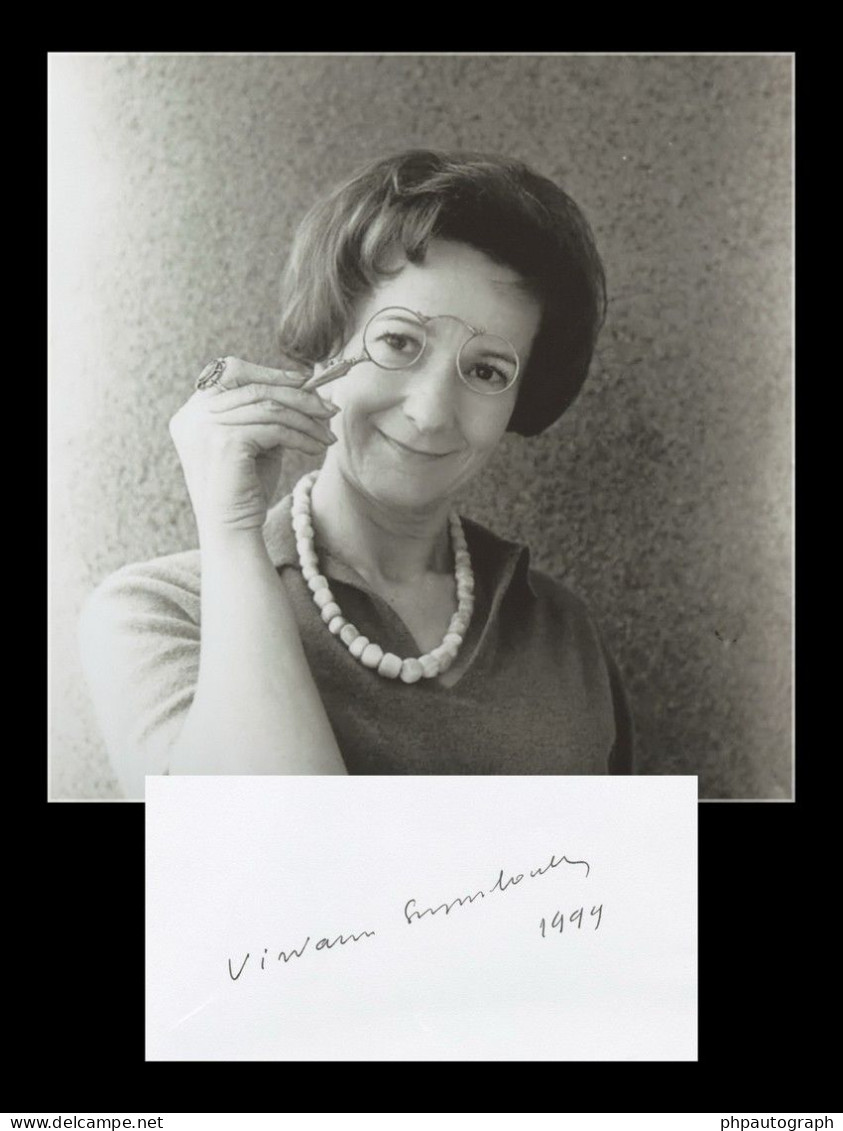 Wislawa Szymborska (1923-2012) - Polish Poet - Nobel Prize - Signed Card + Photo - Schriftsteller