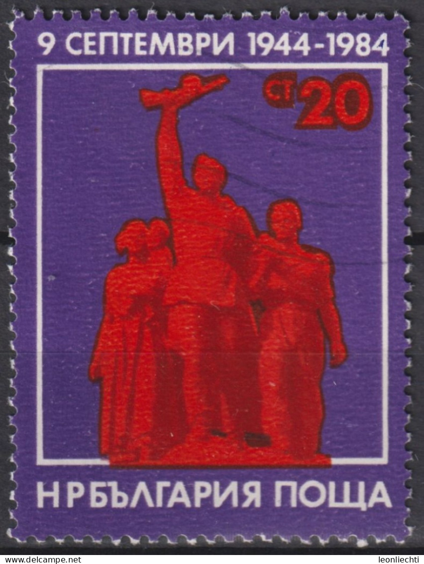 1984 Bulgarien ° Mi:BG 3284, Sn:BG 2989, Yt:BG 2858, Monument For Soviet Army, National Goverment - Gebraucht