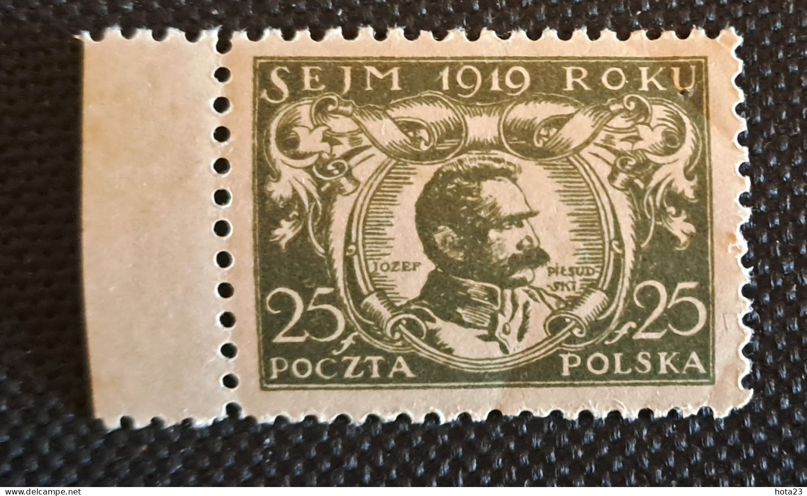 POLAND 1919 THE POLISH PARLIAMENT  25 FENIG VINTAGE STAMP Michel Nr. 127  Mint - Ungebraucht