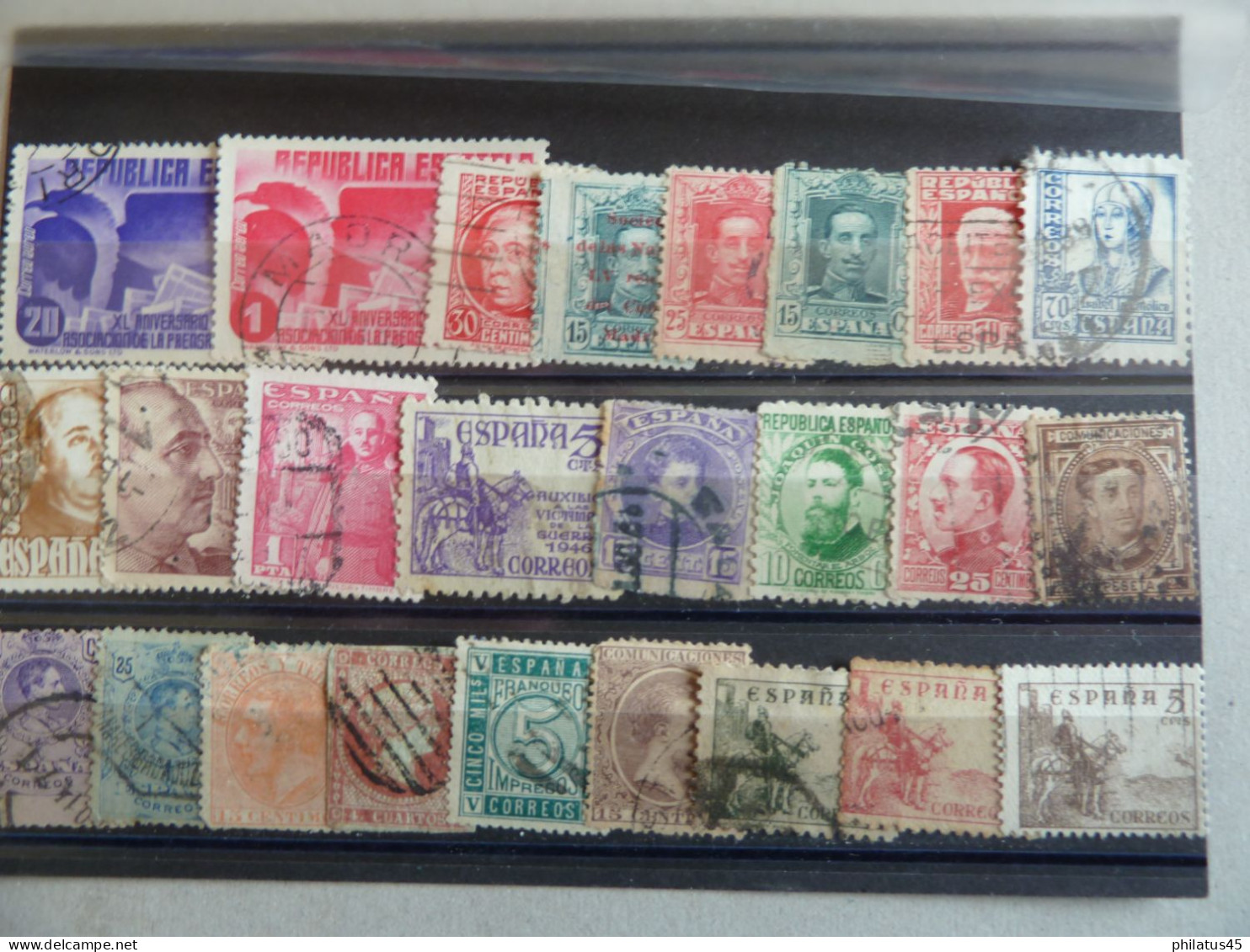 ESPAGNE LOT DE TIMBRES ANCIENS TOUS DIFFERENTS TB - Collections