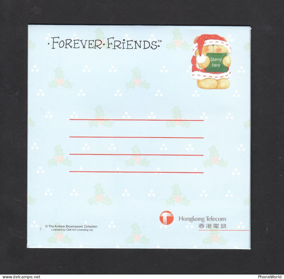 HongKong Telecom, Folder Forever Friends & Merry Christmas, Vintage, Rare - Hong Kong