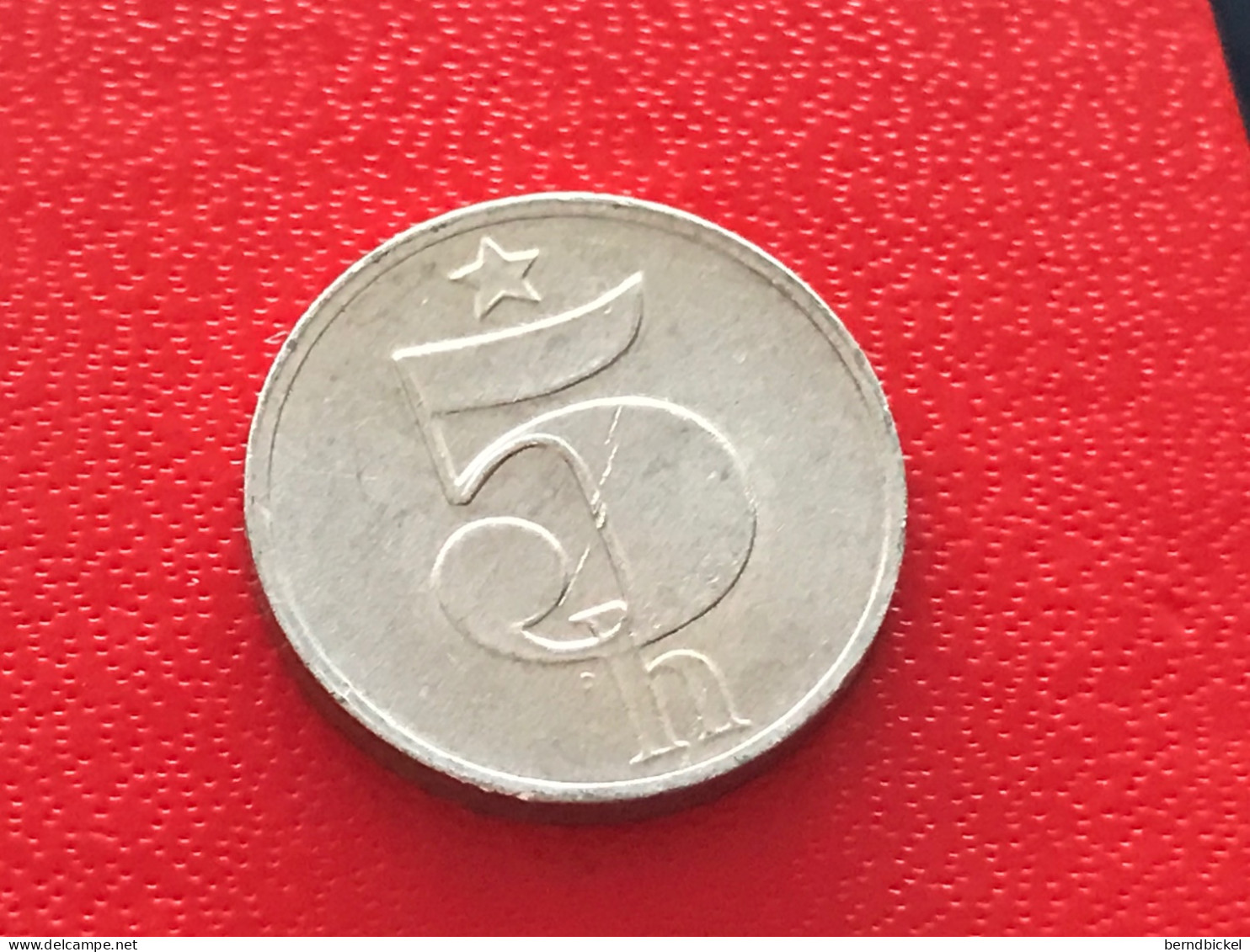 Münze Münzen Umlaufmünze Tschechoslowakei 5 Heller 1977 - Checoslovaquia