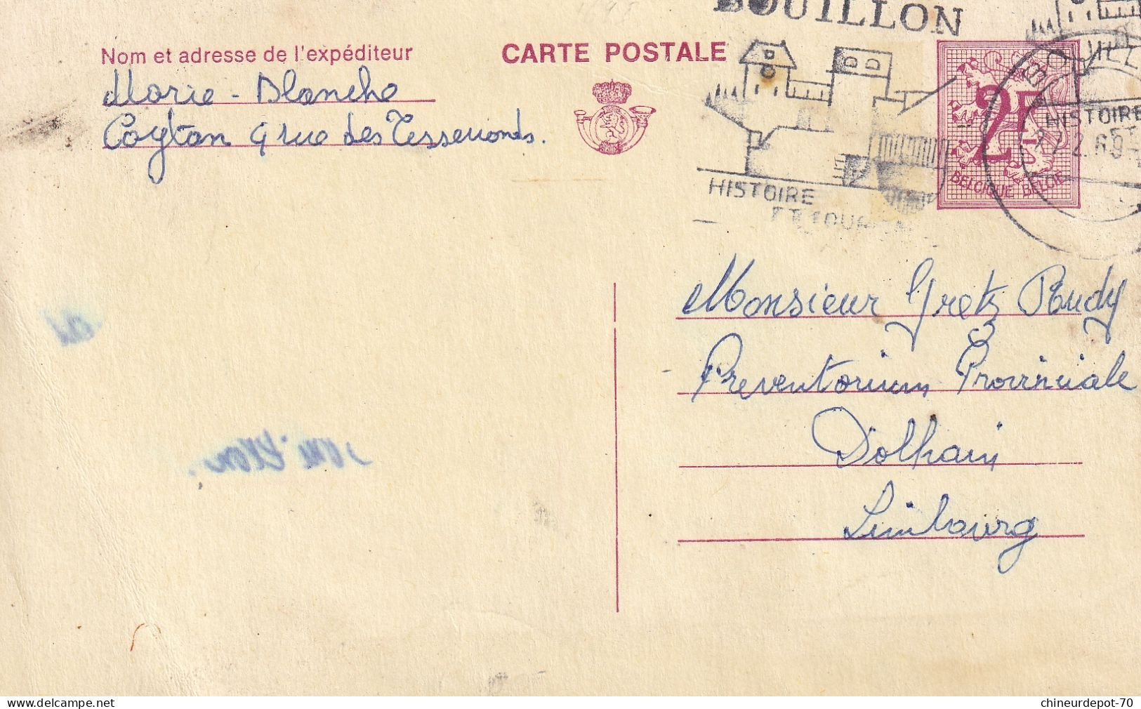 1969 BOUILLON  Dolhain-Limbourg - Cartas & Documentos