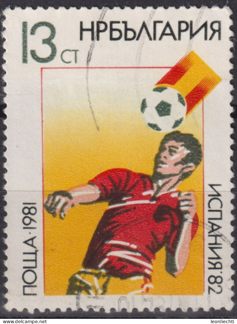 1981 Bulgarien ° Mi:BG 3054, Sn:BG 2801, Yt:BG 2669, FIFA Weltmeisterschaft 1982 - Spanien - Oblitérés