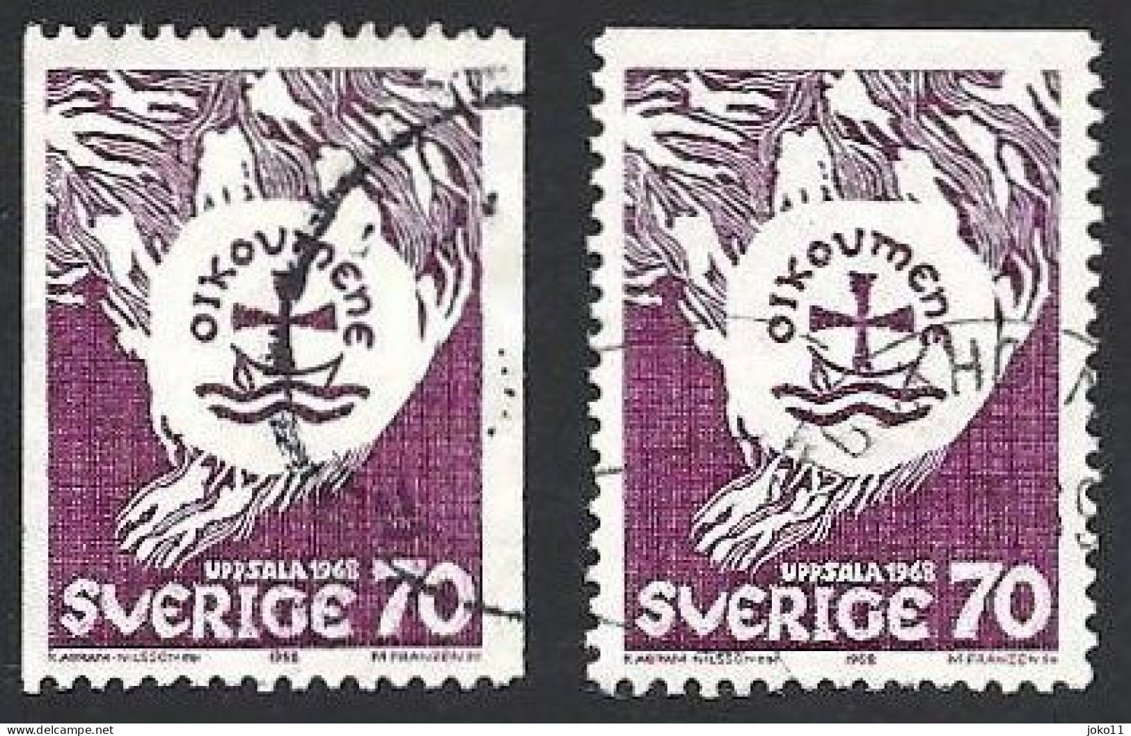Schweden, 1968, Michel-Nr. 612 C+Do, Gestempelt - Used Stamps