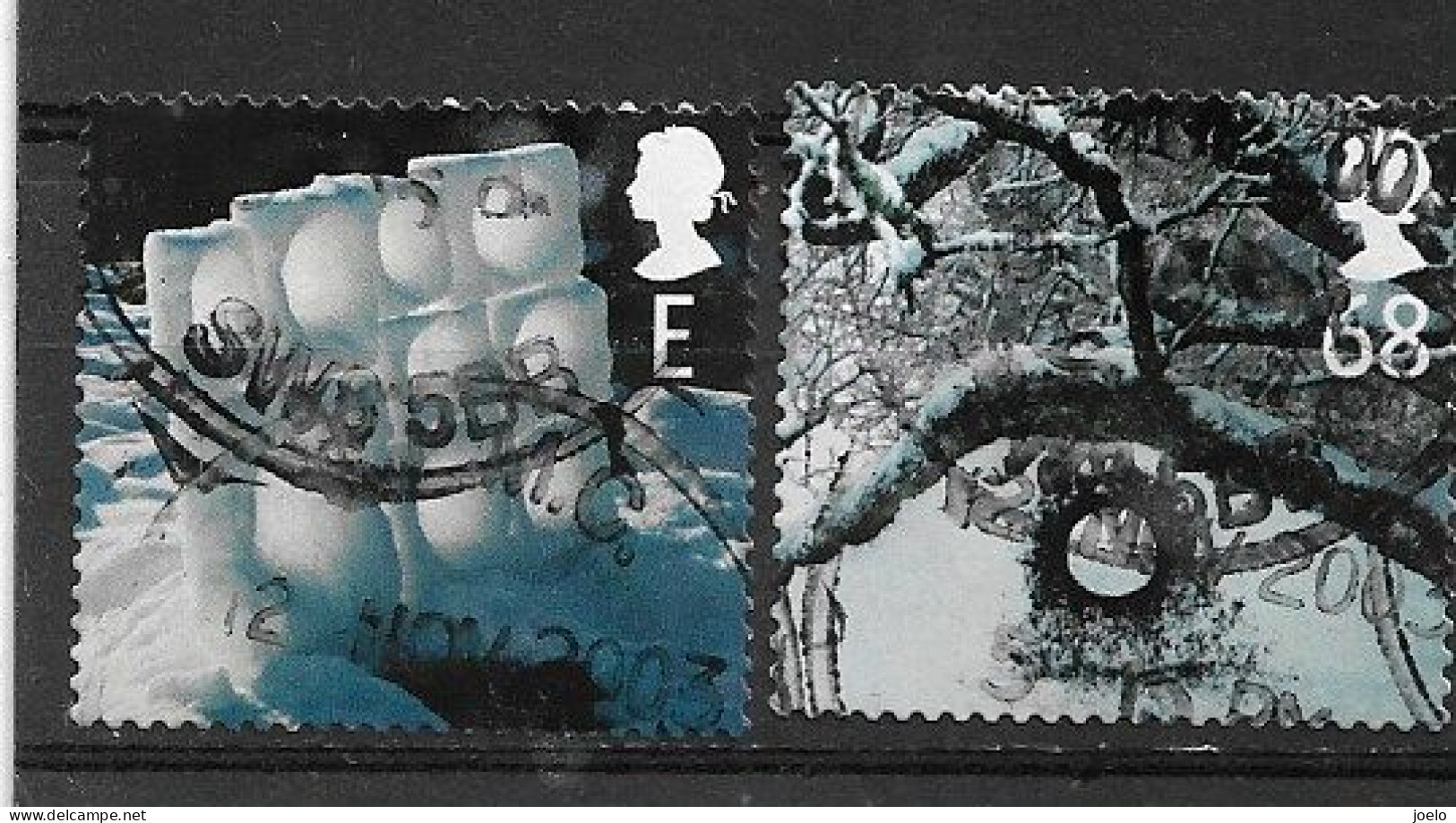 GB 2003 XMAS SA PAIR - Used Stamps