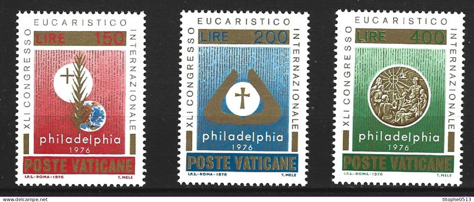 VATICAN. N°613-5 De 1976. Congrès Eucharistique. - Cristianismo