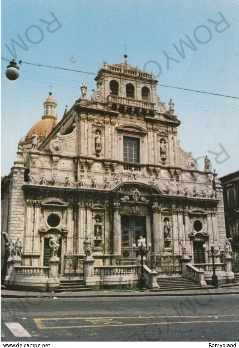 CARTOLINA  B19 ACIREALE,SICILIA-BASILICA S SEBASTIANO-STORIA,MEMORIA,CULTURA,RELIGIONE,BELLA ITALIA,VIAGGIATA 1993 - Acireale