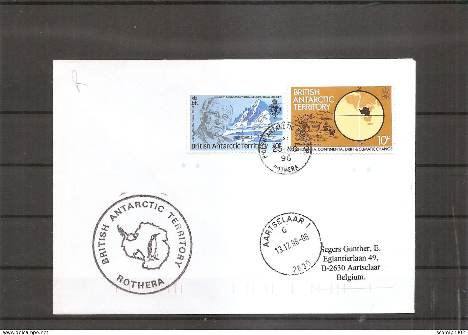BAT ( Lettre De 1996 De Rothera Vers La Belgique à Voir) - Lettres & Documents