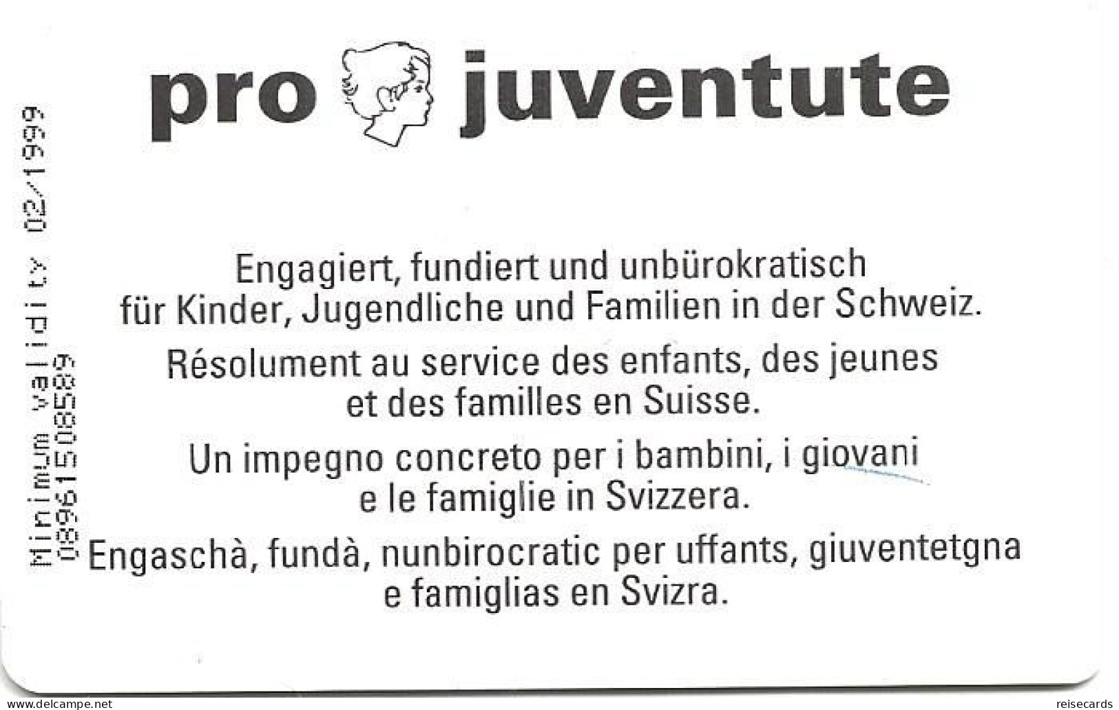 Switzerland: Swiss Telecom Benefit 08/96 Pro Juventute - Am Bach - Schweiz