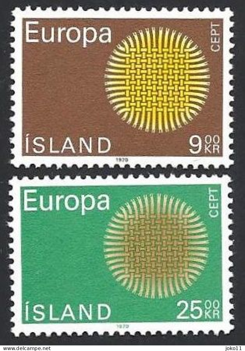 Island, 1970, Mi.-Nr. 442-443, Postfrisch ** - Ongebruikt