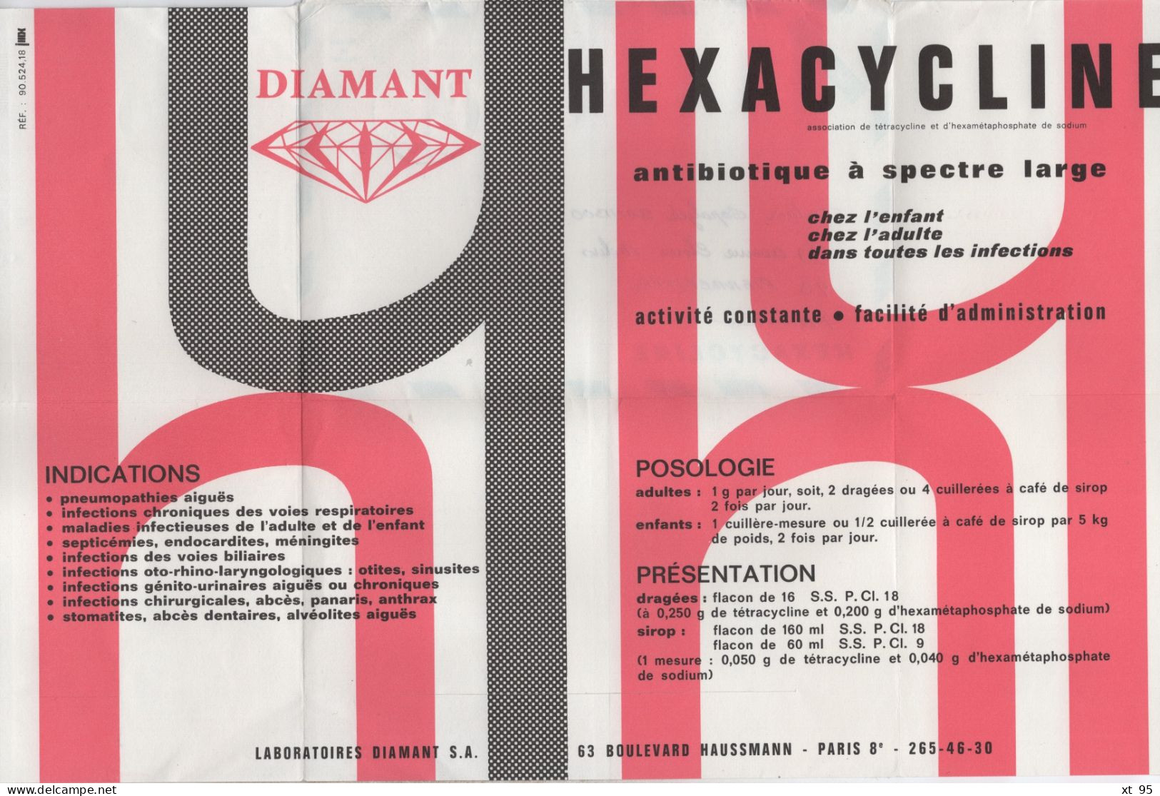 Japon - Tokyo - Imprime Publicitaire Pharmaceutique Hexacycline - 1966 - Cartas & Documentos