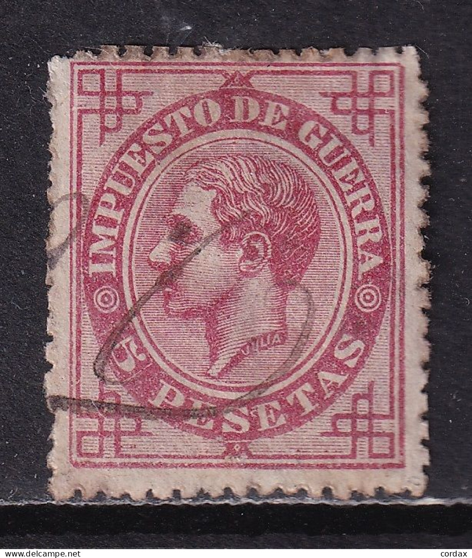 1876 ALFONSO XII IMPUESTO DE GUERRA 5 PTA USADO. MUY RARO - Used Stamps