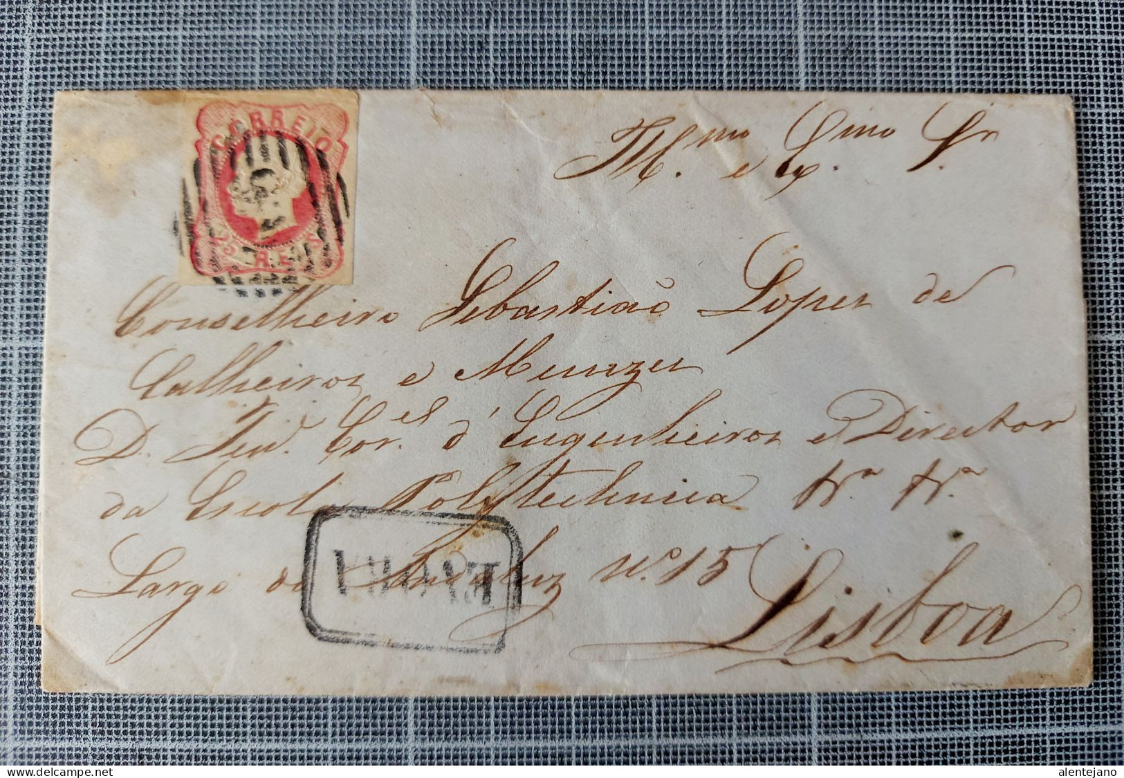 Portugal, Lettre De 1865 De Evora Pour Lisbonne, D.Luis, Marcophilie 166 Et Evora - Storia Postale