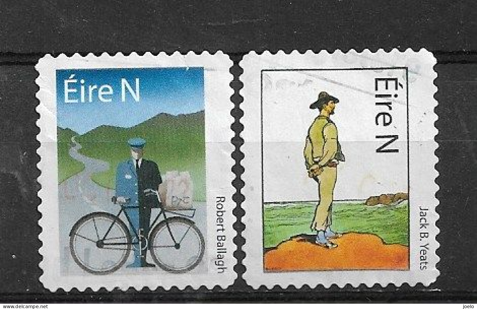 IRELAND 2022 ART ON A STAMP PAIR - Gebraucht