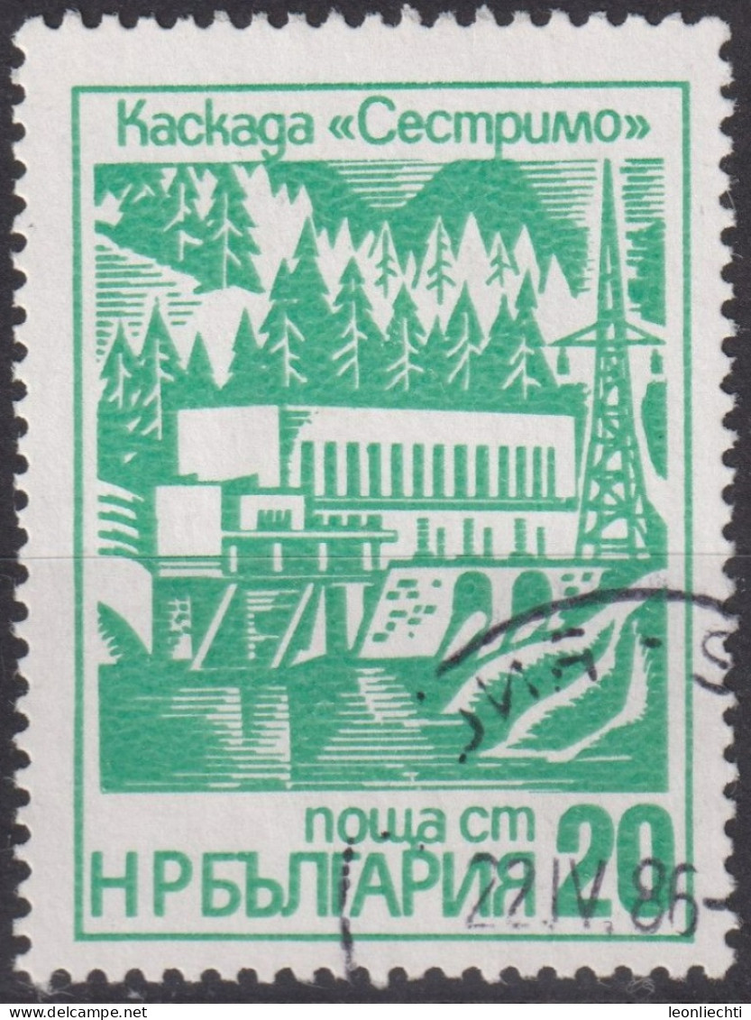 1976 Bulgarien ° Mi:BG 2500, Sn:BG 2326, Yt:BG 2229, Sestvitro Dam And Hydroelectric Power Facility, - Gebraucht