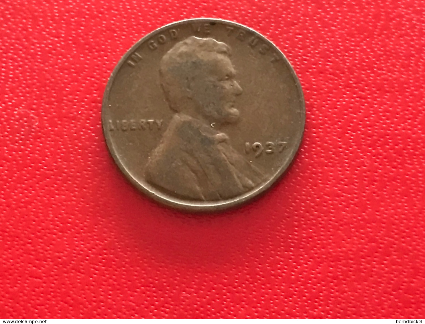 Münze Münzen Umlaufmünze USA 1 Cent 1937 Ohne Münzzeichen - 1909-1958: Lincoln, Wheat Ears Reverse