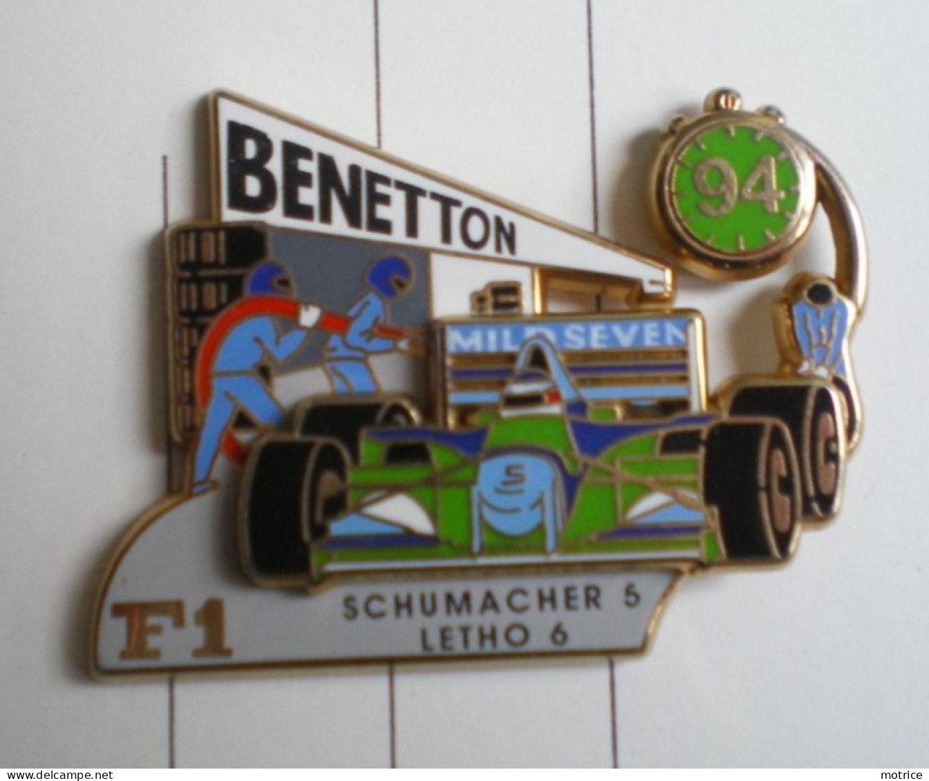 PIN'S  FORMULE 1 -  Schumacher Benetton 94  (JFG Fabricant Miami) - F1