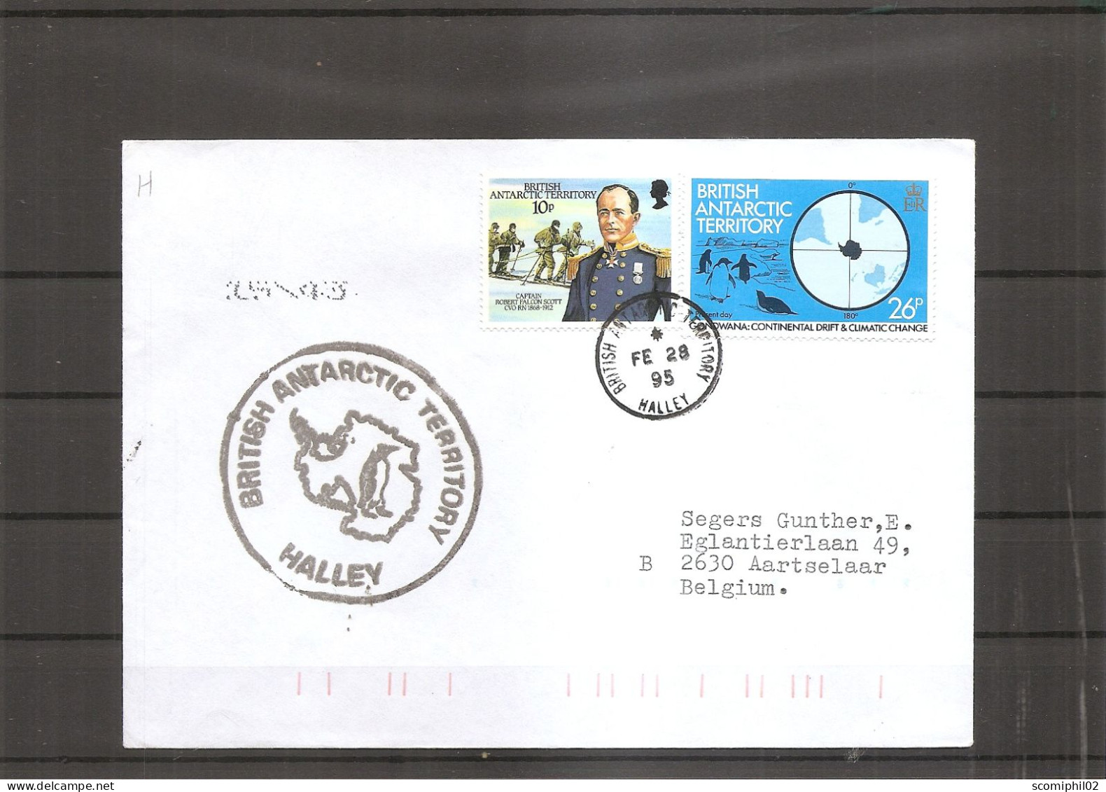 BAT ( Lettre De 1995 De Halley Vers La Belgique à Voir) - Cartas & Documentos
