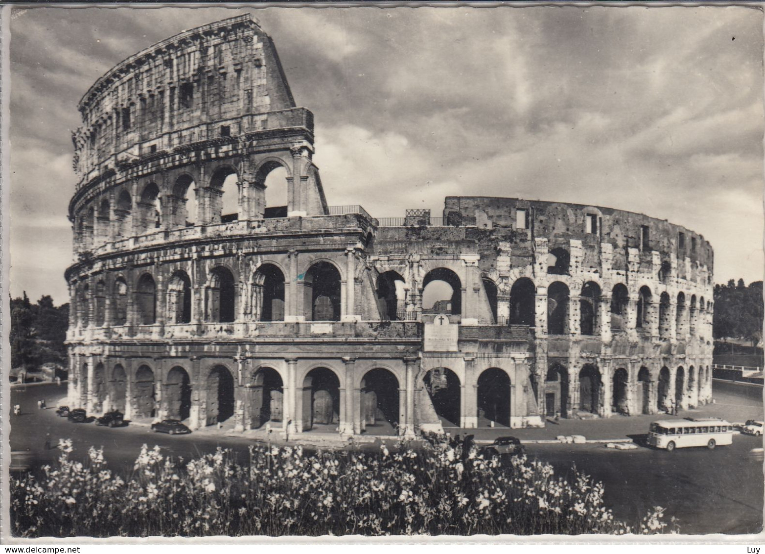 ROMA - Il Colosseo, Coliseum,  Bus, Autobus  Viaggiata 1957 - Coliseo