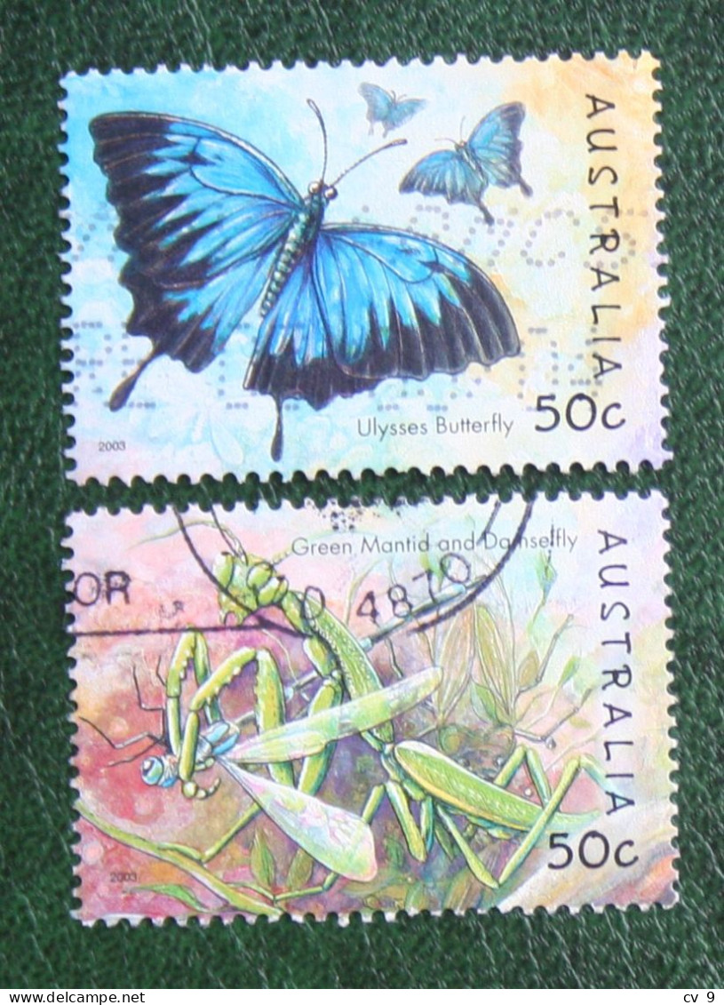 BUGS & BUTTERFLIES Papillon Insects 2003 Mi 2259 2262 Used Gebruikt Oblitere Australia Australien Australie - Oblitérés